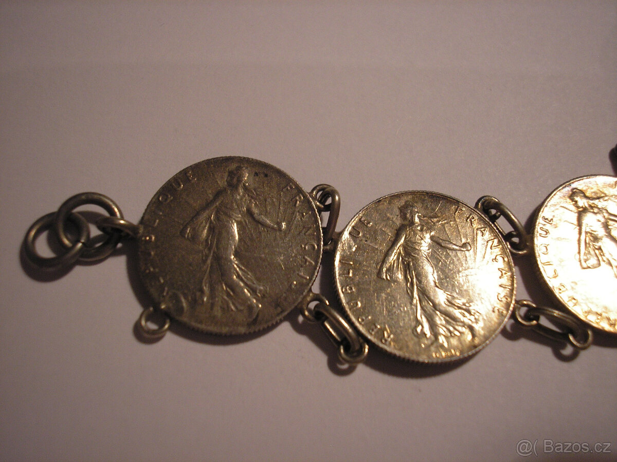 Náramek ze stříbrných mincí - 3