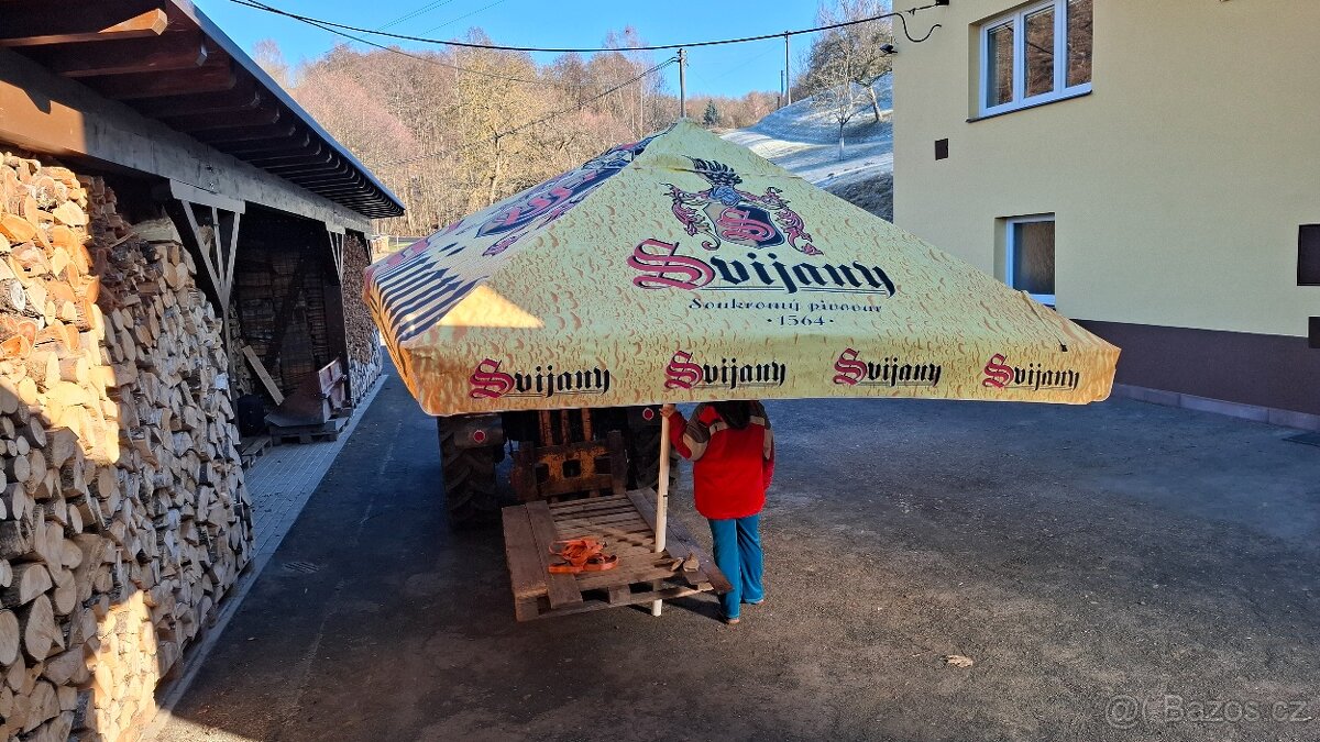 Slunečník Svijany 3,5x3,5 metru - 3