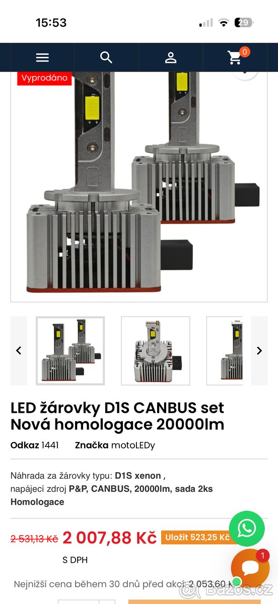 LED žárovky D1S - nové jen rozbalené - 3