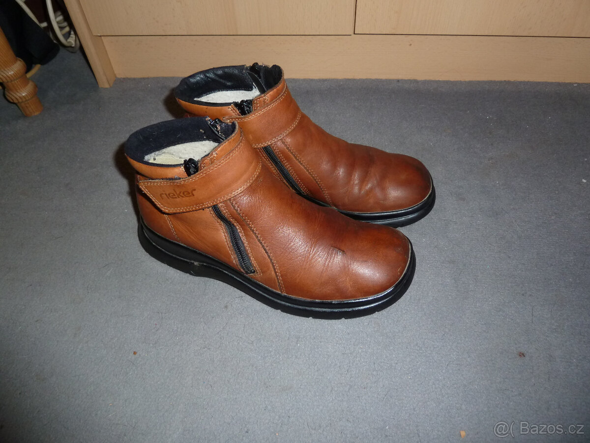 Boty zimní Rieker,kožené - 3