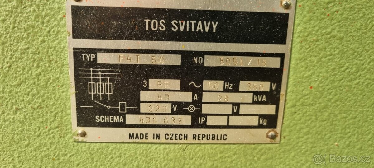Čtyřstranná frézka TOS FTC50 - 3