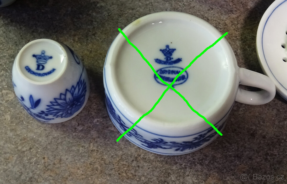 Cibulák porcelán kalíšky a kalíšky na vejce - 3