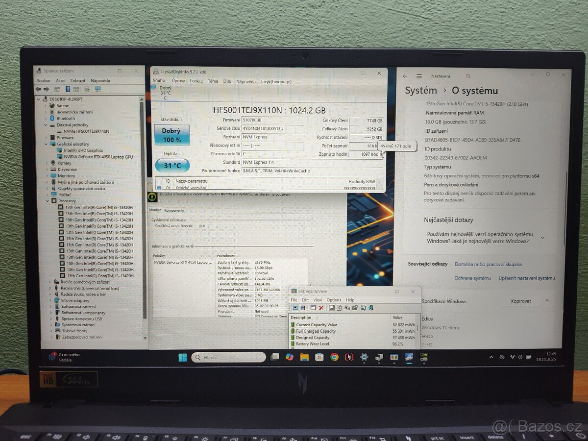 Herní Nitro V15,RTX-4.gen-Mux,intel-13gen,DDR5-ZÁRUKA - 3
