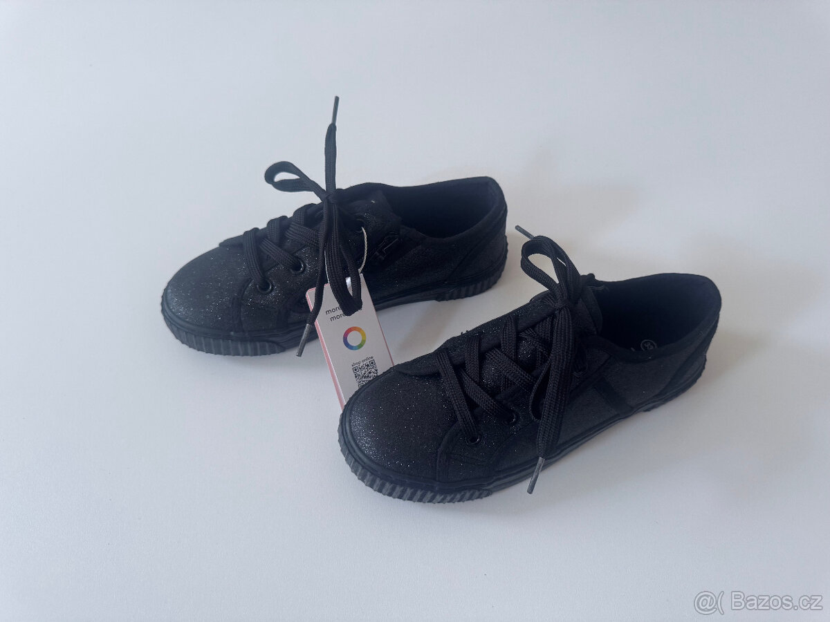 Dětské tenisky černé trpytivé Nelli Blu EUR 33 nové - 3