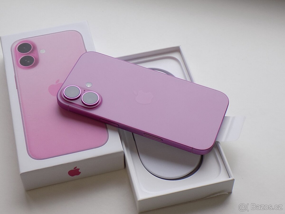 APPLE iPhone 16 128GB Růžový - ZÁRUKA 12 MĚSÍCŮ - JAKO NOVÝ - 3