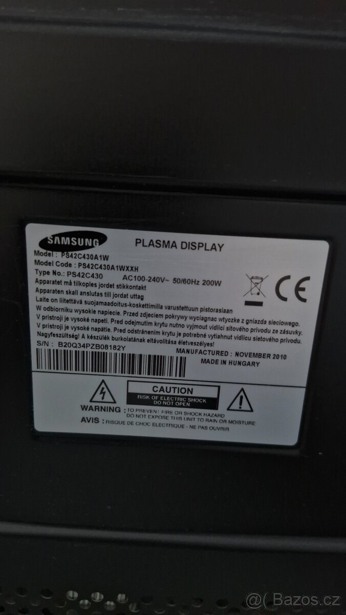 Tv Samsung 42" plasma - 3