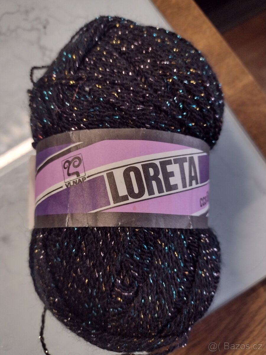 ČERNÁ PLETACÍ PŘÍZE LORETA - 3