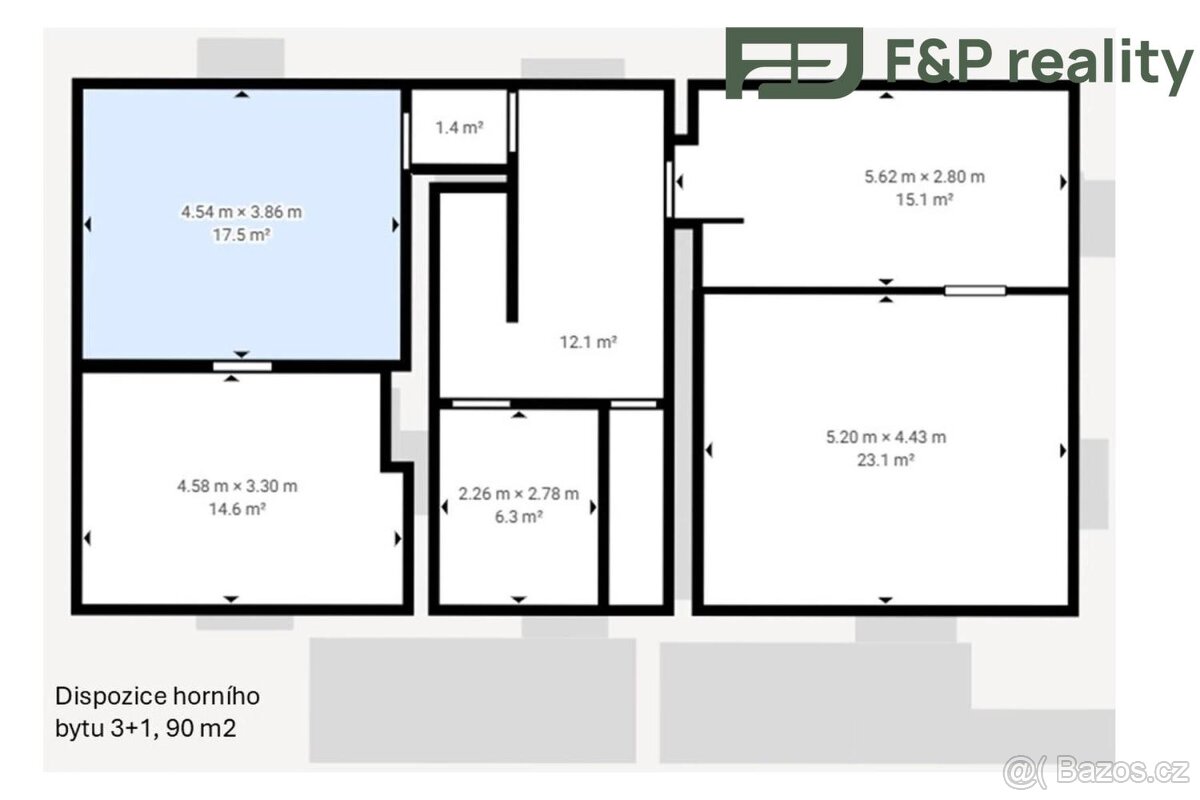 Prodej bytu 3+1, 90m2, Čimelice - 3