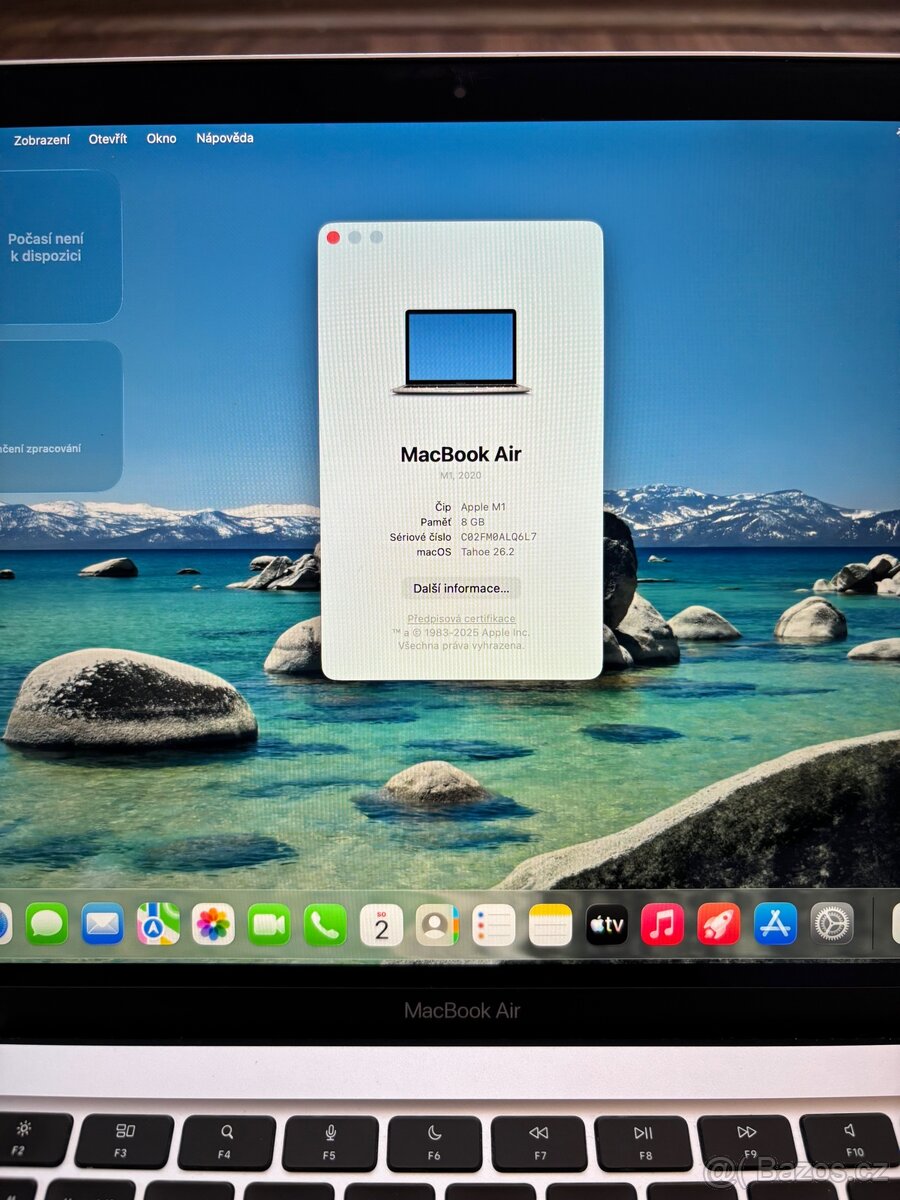 Macbook Air 13” 2020 M1 stříbrný TOP - 3