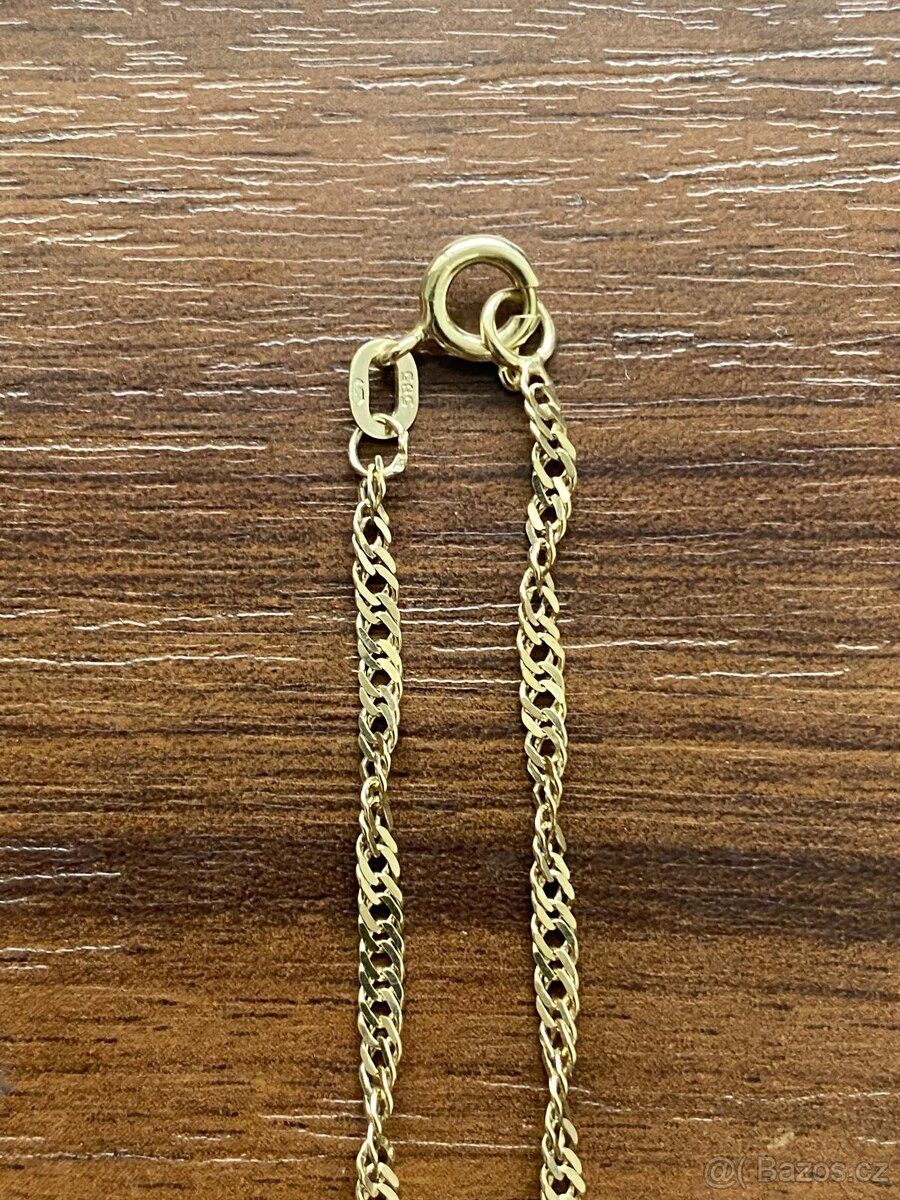 Zlatý řetízek točený - 3