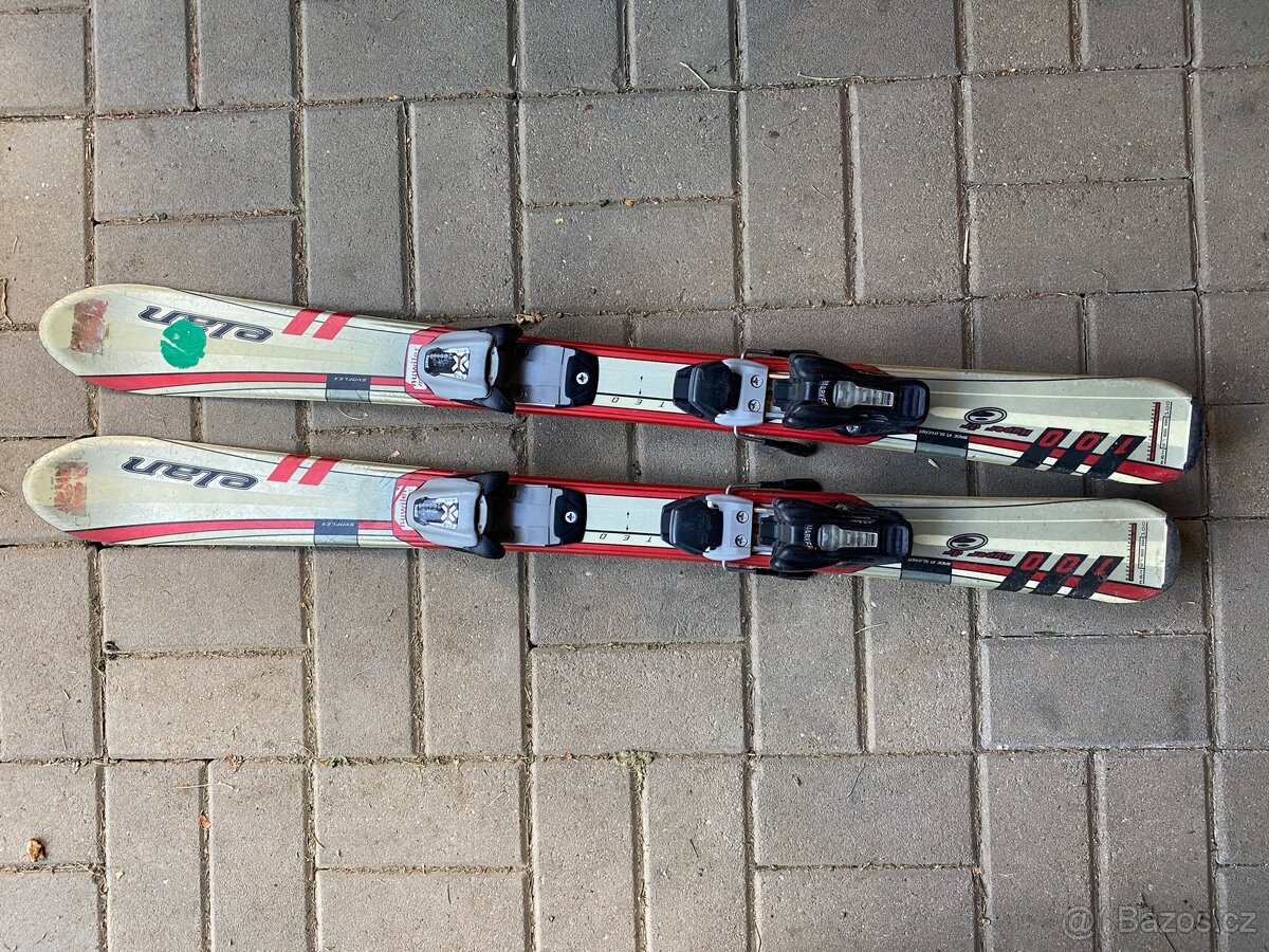 Lyže 100cm, lyžáky 20/20.5 247mm, vázání. Komplet - 3