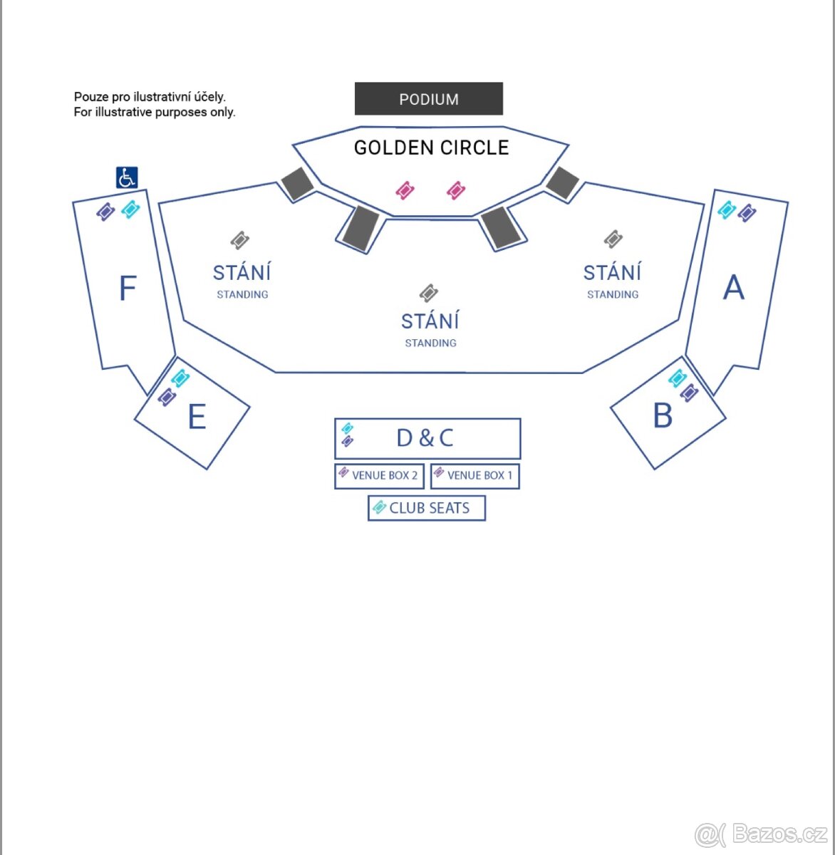 Pitbull koncert, Letňany, 26. 7. 2026, 4ks, Golden Circle - 3
