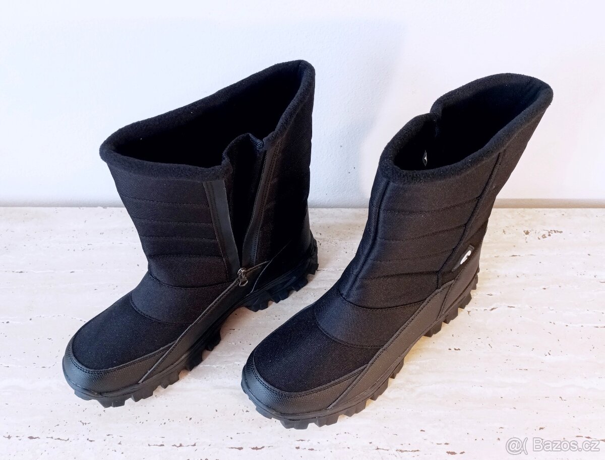 Nové pánské vysoké zimní boty, robustní podrážka, vel. 46 - 3