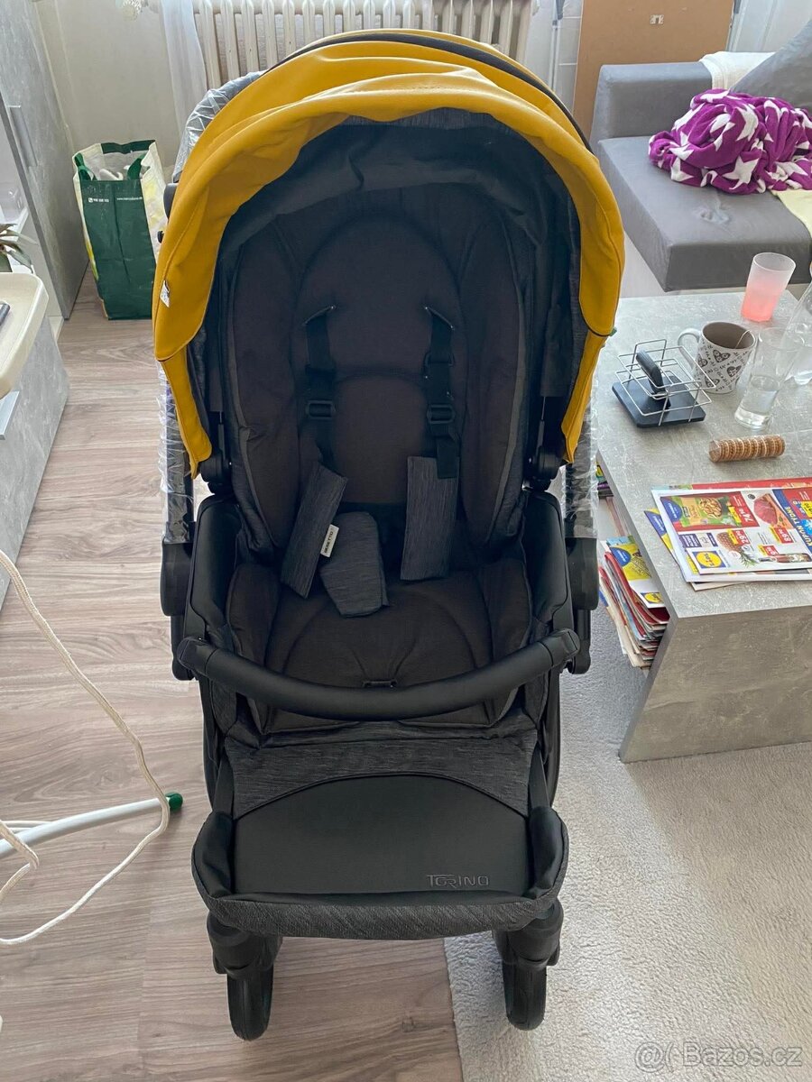 Dětský kočárek Bebetto žlutý - 3