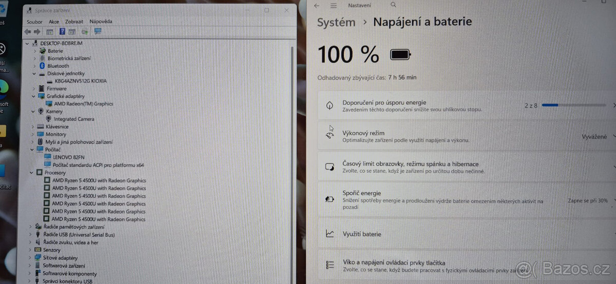 Lenovo, Ryzen 5 4500u 6x 4,00GHz, 16GB DDR4, 512GB SSD, 3h. - 3