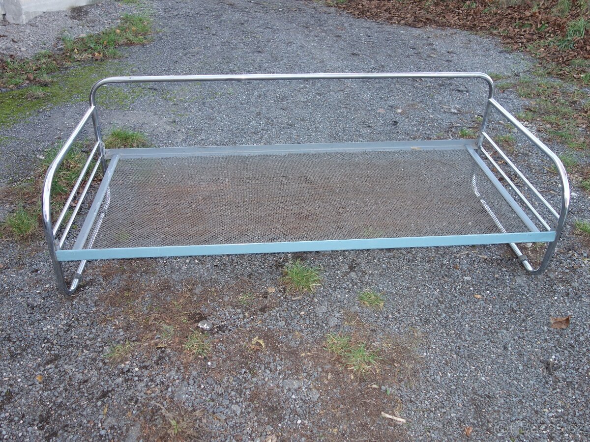 Chromovaný gauč, velmi dobrý stav - 3