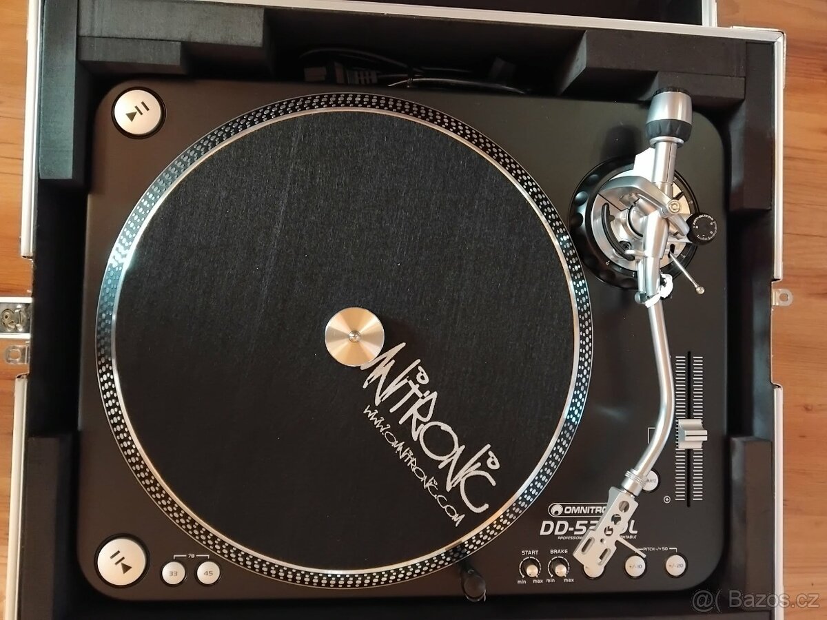 2x Omnitronic DJ gramofon DD-5220L + 2x case - 3
