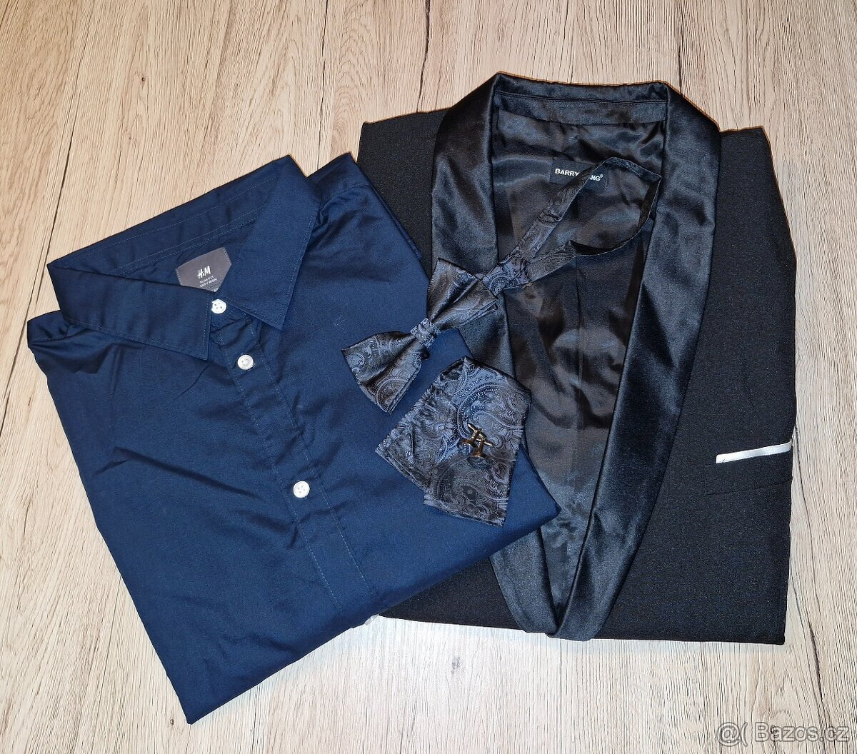 Nový pánský kopmlet sako,košile,motýlek vel.XXL - 3