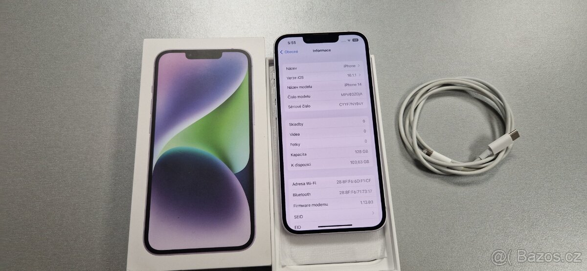 Apple iphone 14 128gb fialový - 3