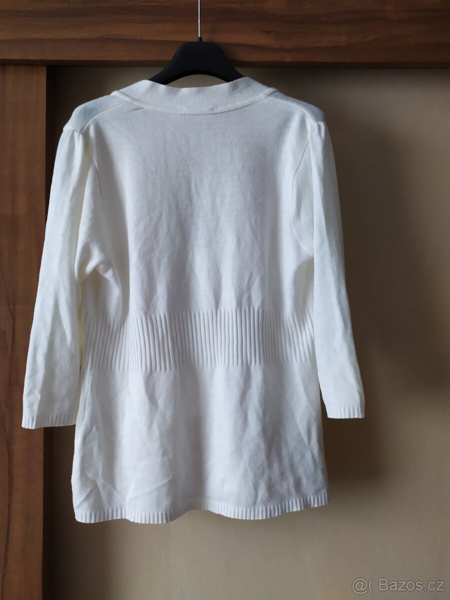 krásný bílý kardigan - 3
