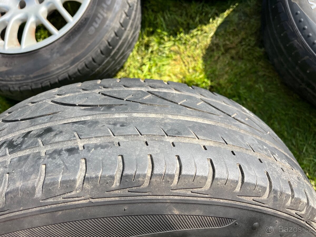 4x alu disky 5x100 R15, letní pneu - 3
