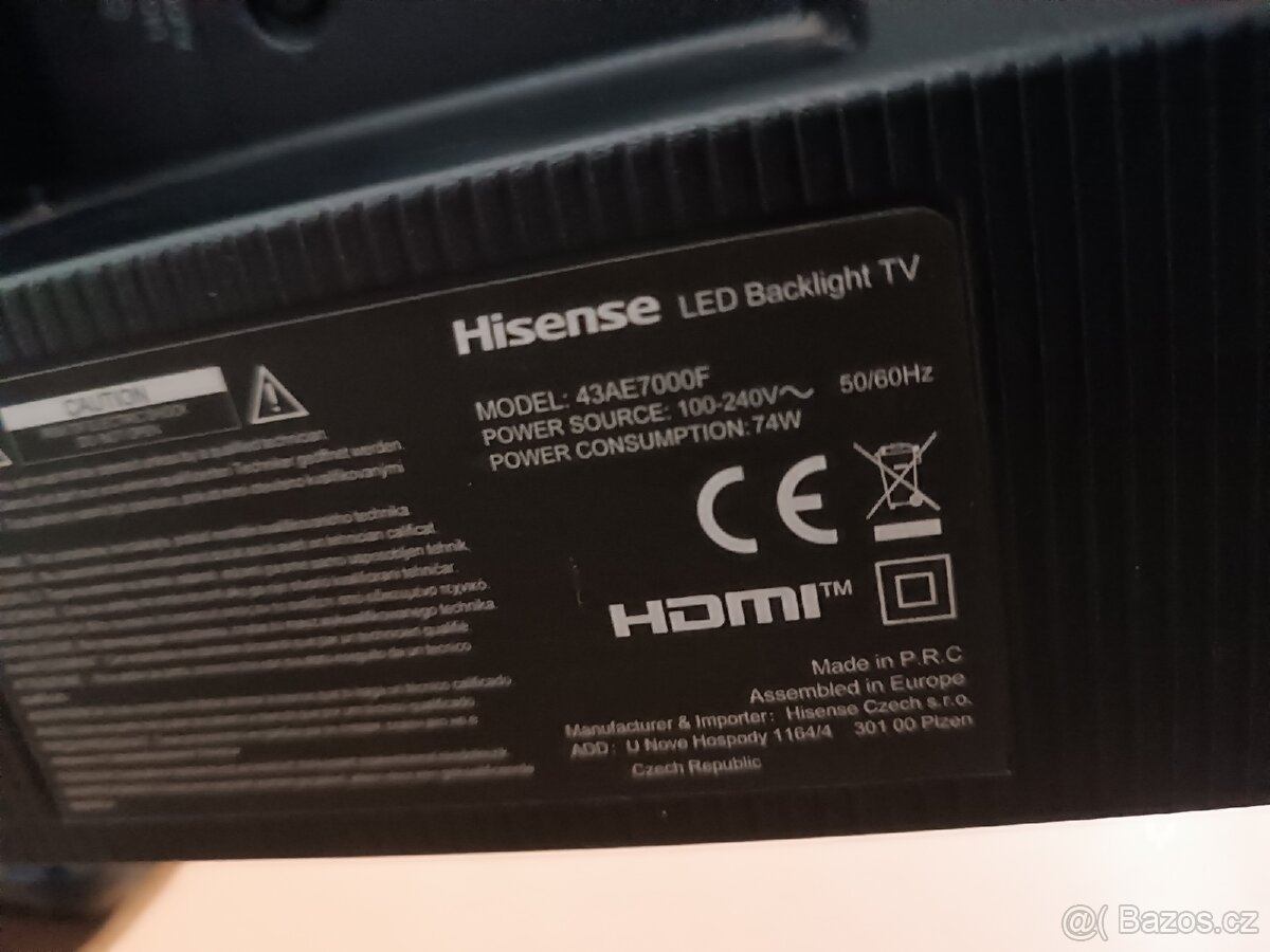 Smart led TV hisense 43"=109cm dvb-t 2 WiFi - 3