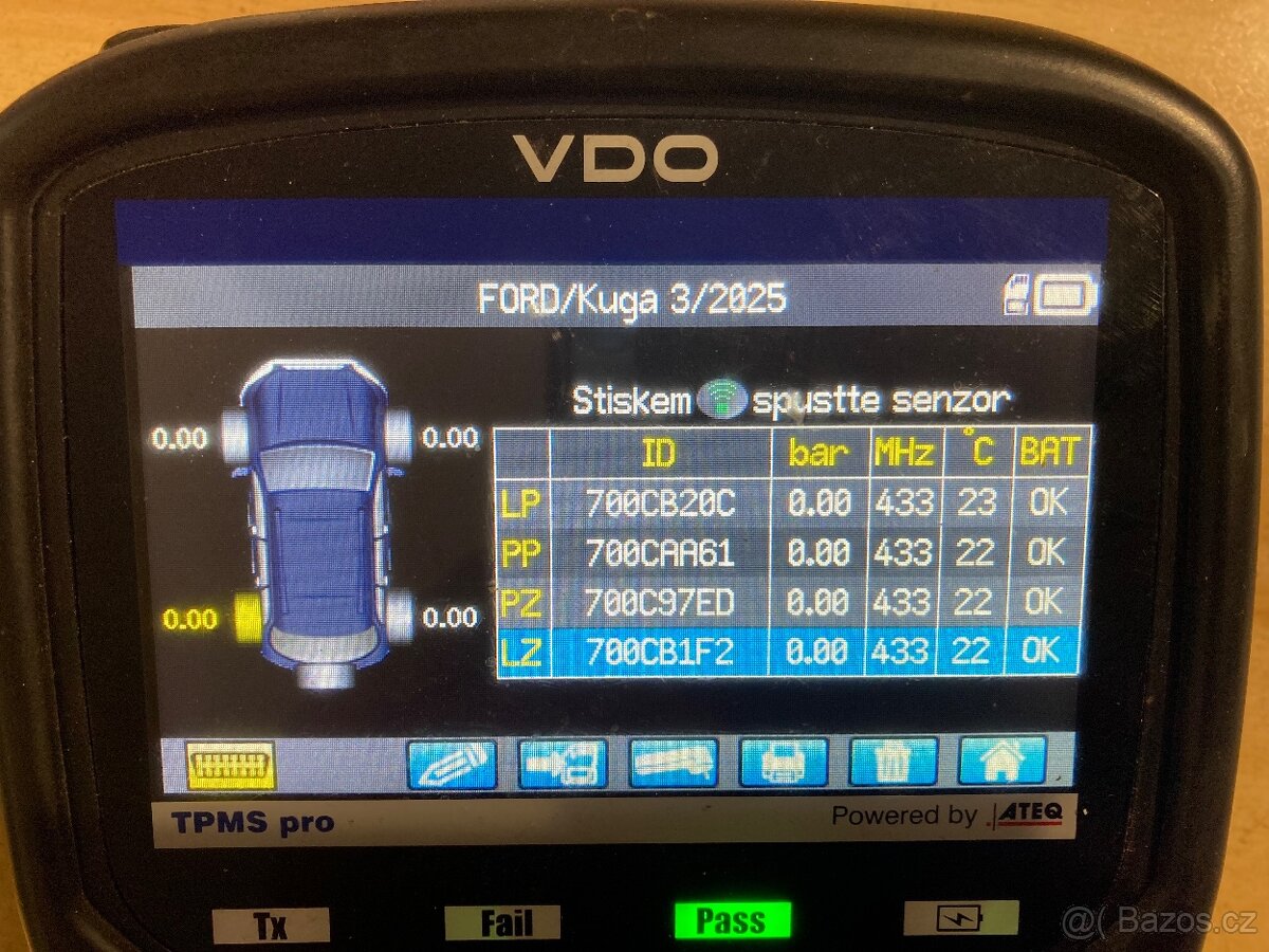 Originální OE čidla tlaku TPMS Ford 2023+ - 3