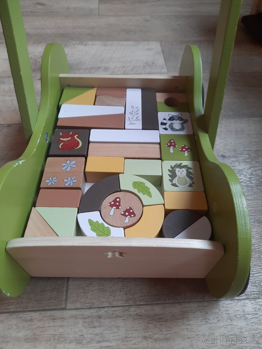 Dřevěný posuvný vozík - 3