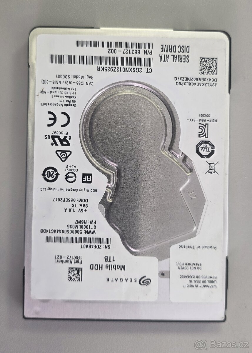 HDD SATA 2,5" 1TB otestovaný - 3