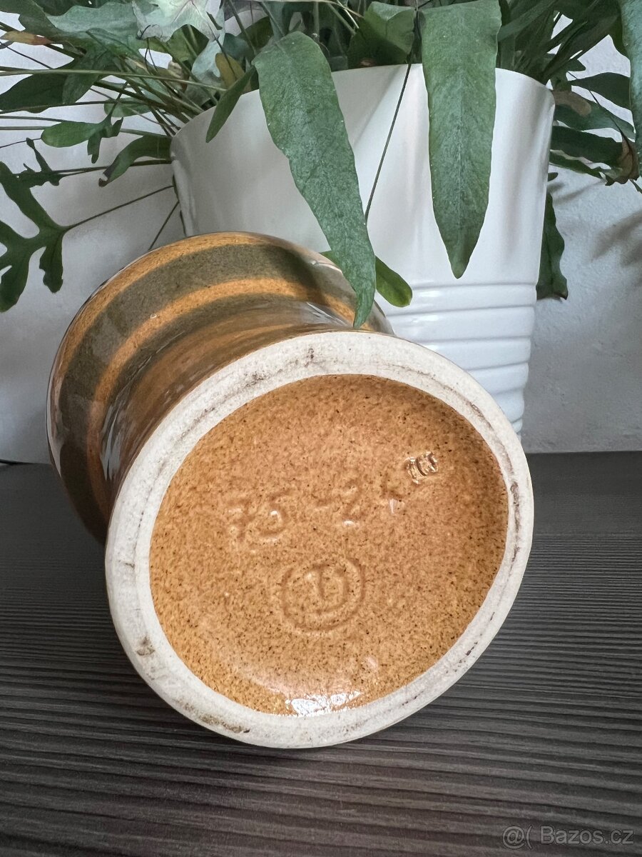 Váza keramika Jihotvar 1960 retro vintage - 3