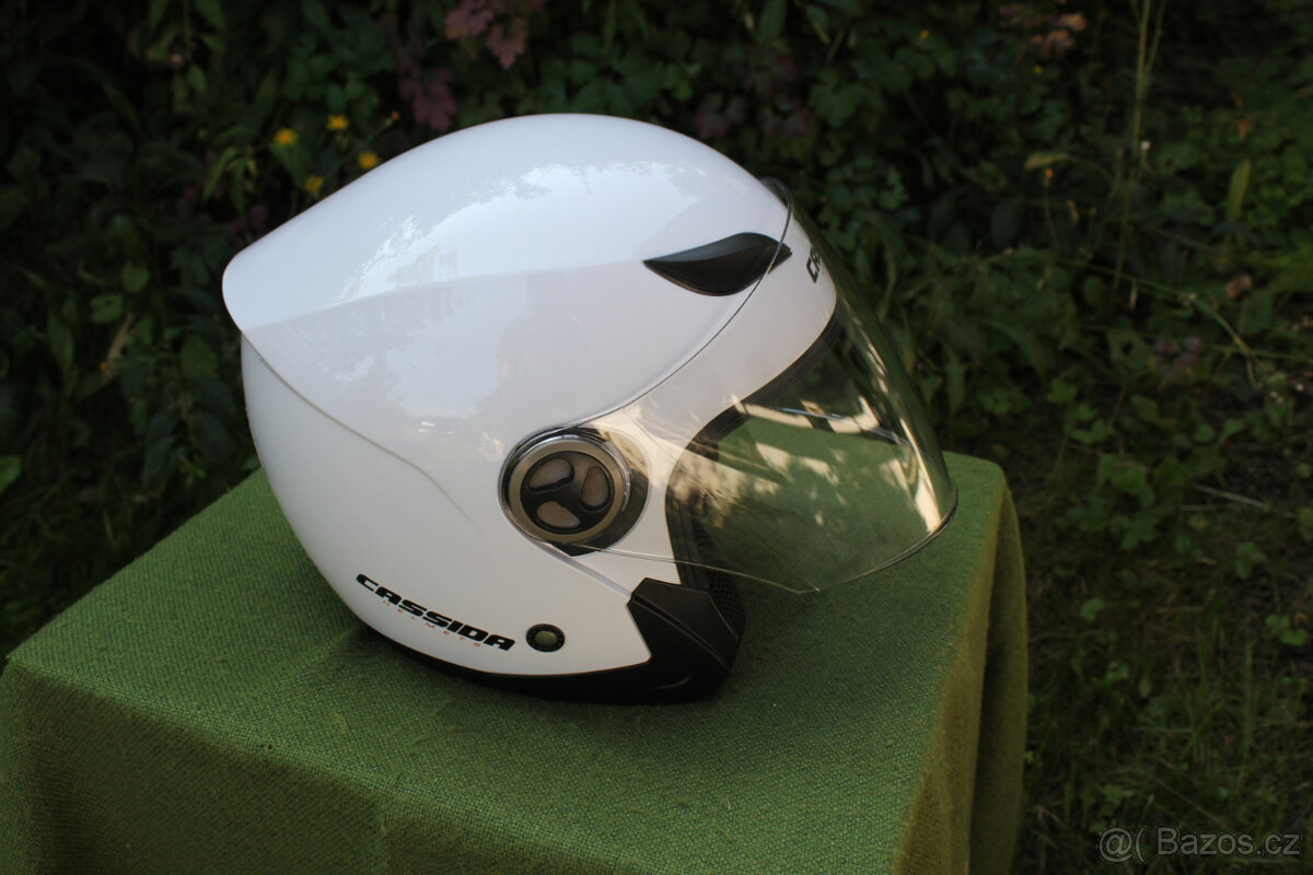 helma, bílá, moto - 3