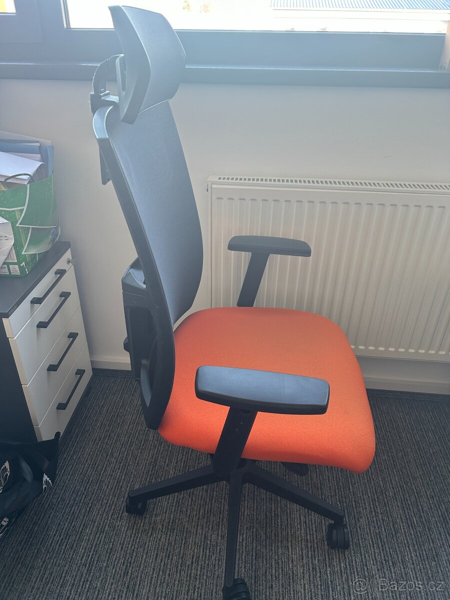 Kancelářská židle oranžová 2 ks - 3