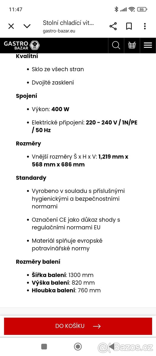 Chladící vitrína Gastro - 3