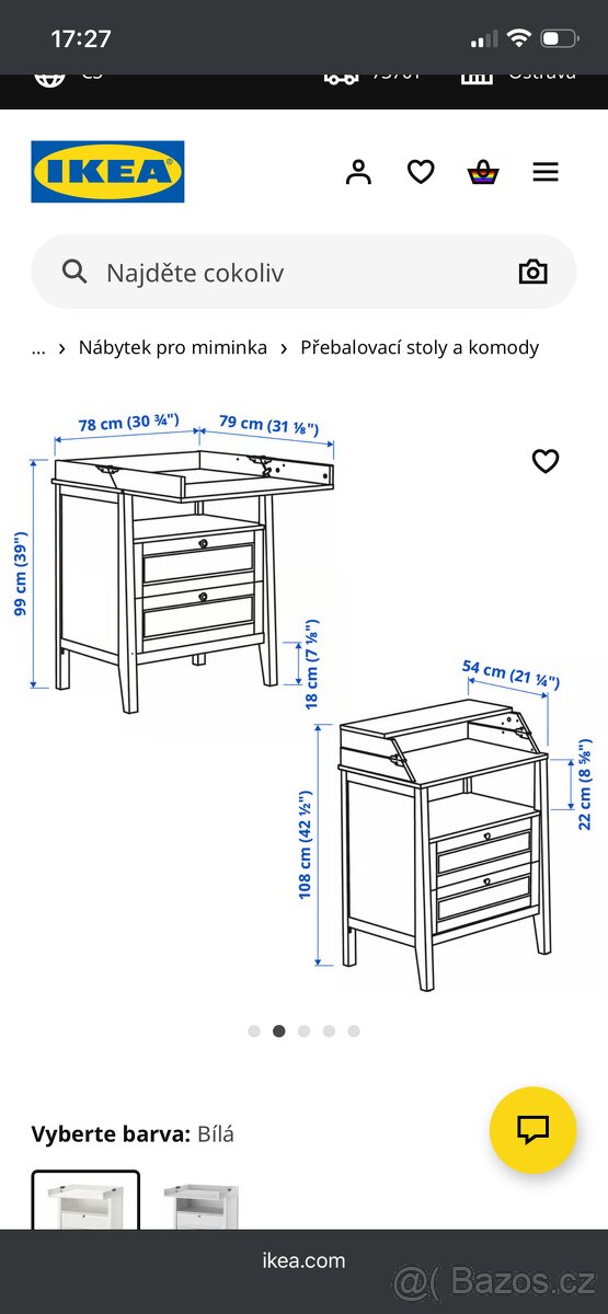 Prebaľovacia komoda SUNDVIK Ikea - 3