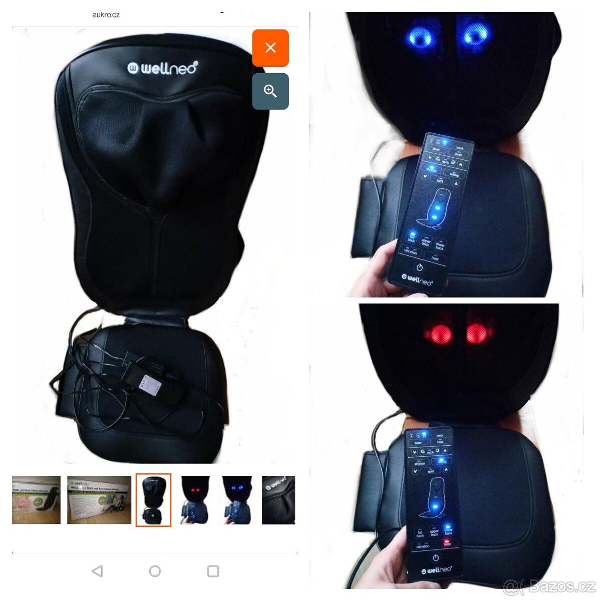 Wellneo masážní podložka zad a nohou Shiatsu 4v1 - 3