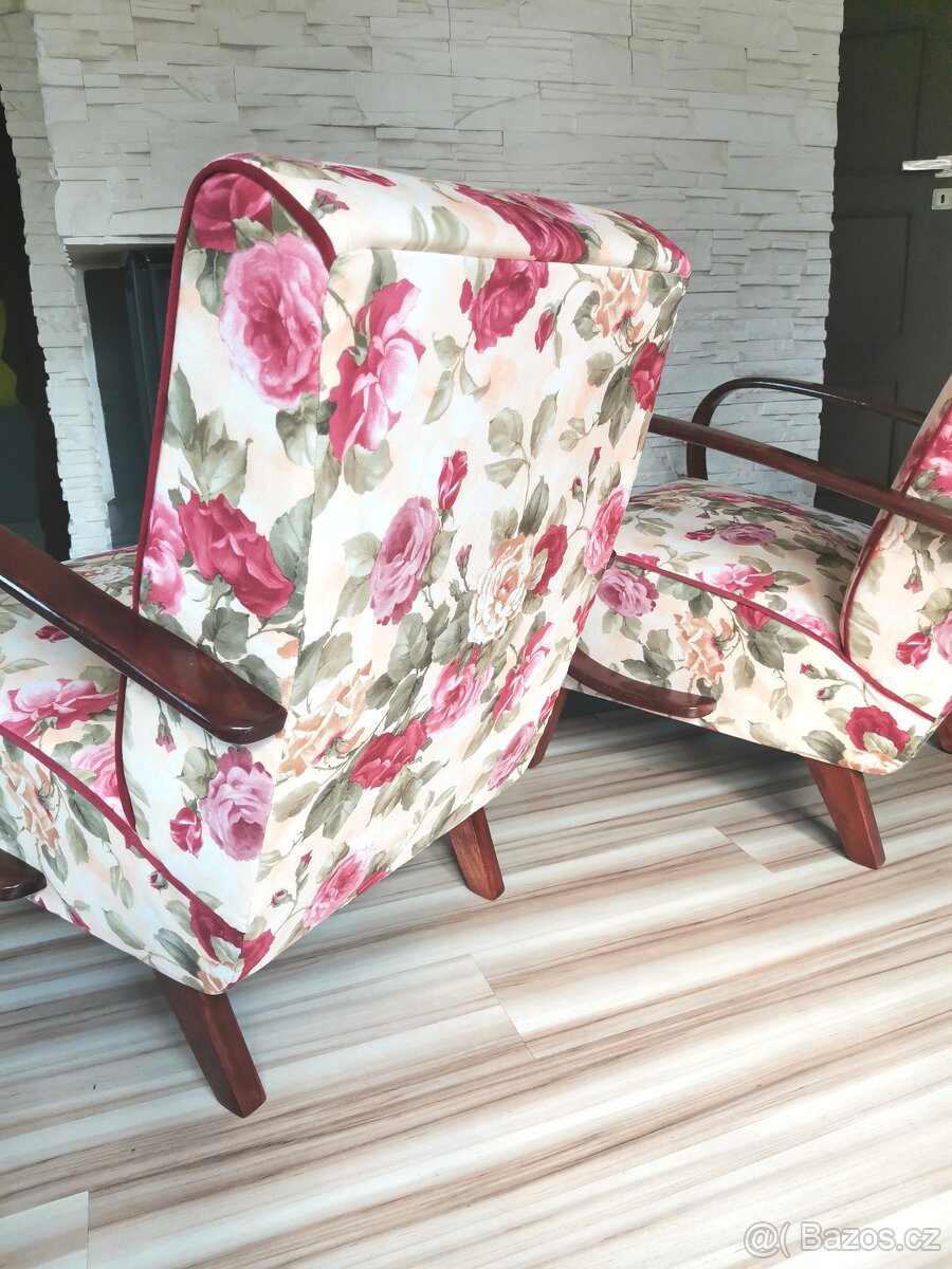 Křesla Halabala typu C Květy - 3