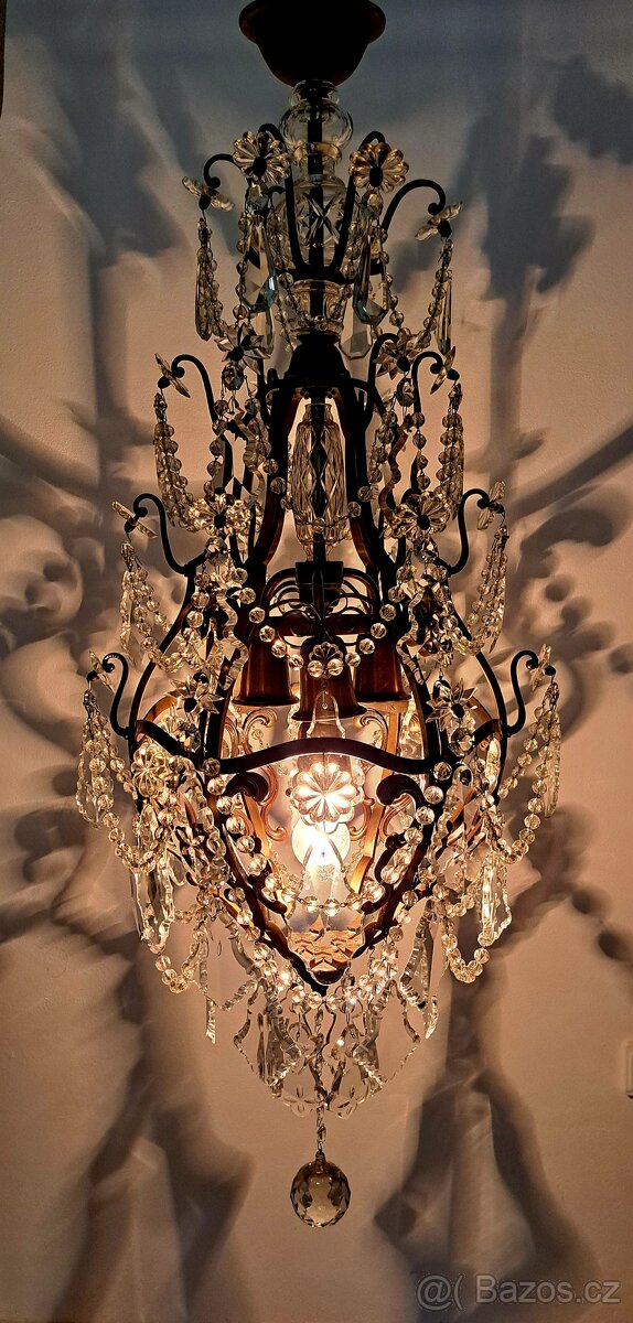 Velký starožitný lustr 1920-30 - 3