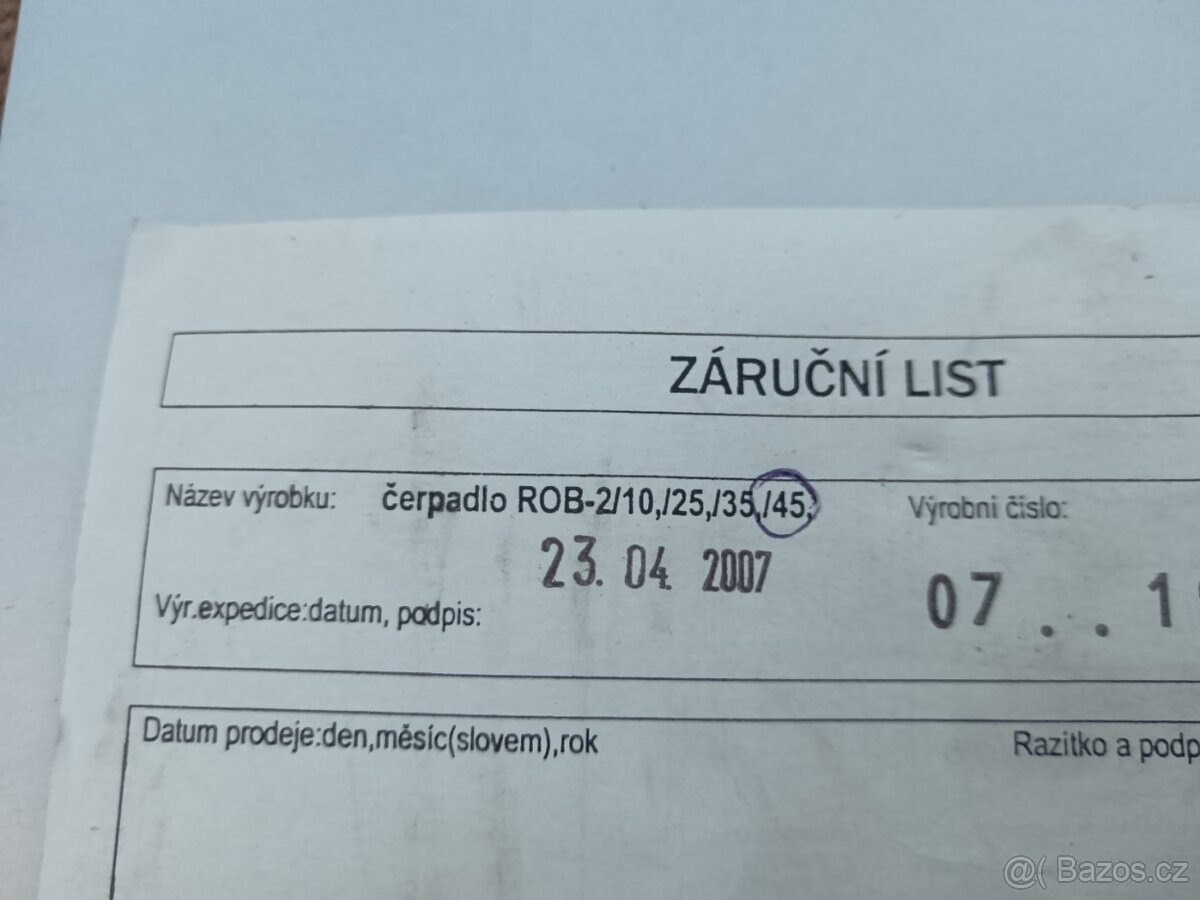 Ponorné čerpadlo ROB 2, 45 metrů - 3