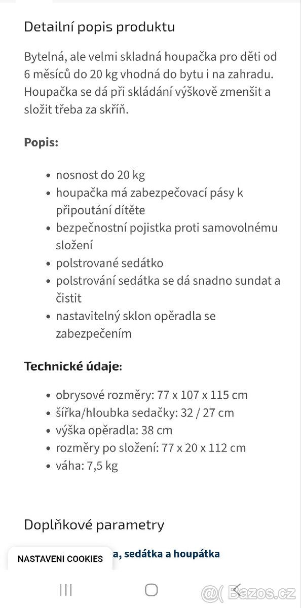 Domácí houpačka Nuna new - růžová - 3