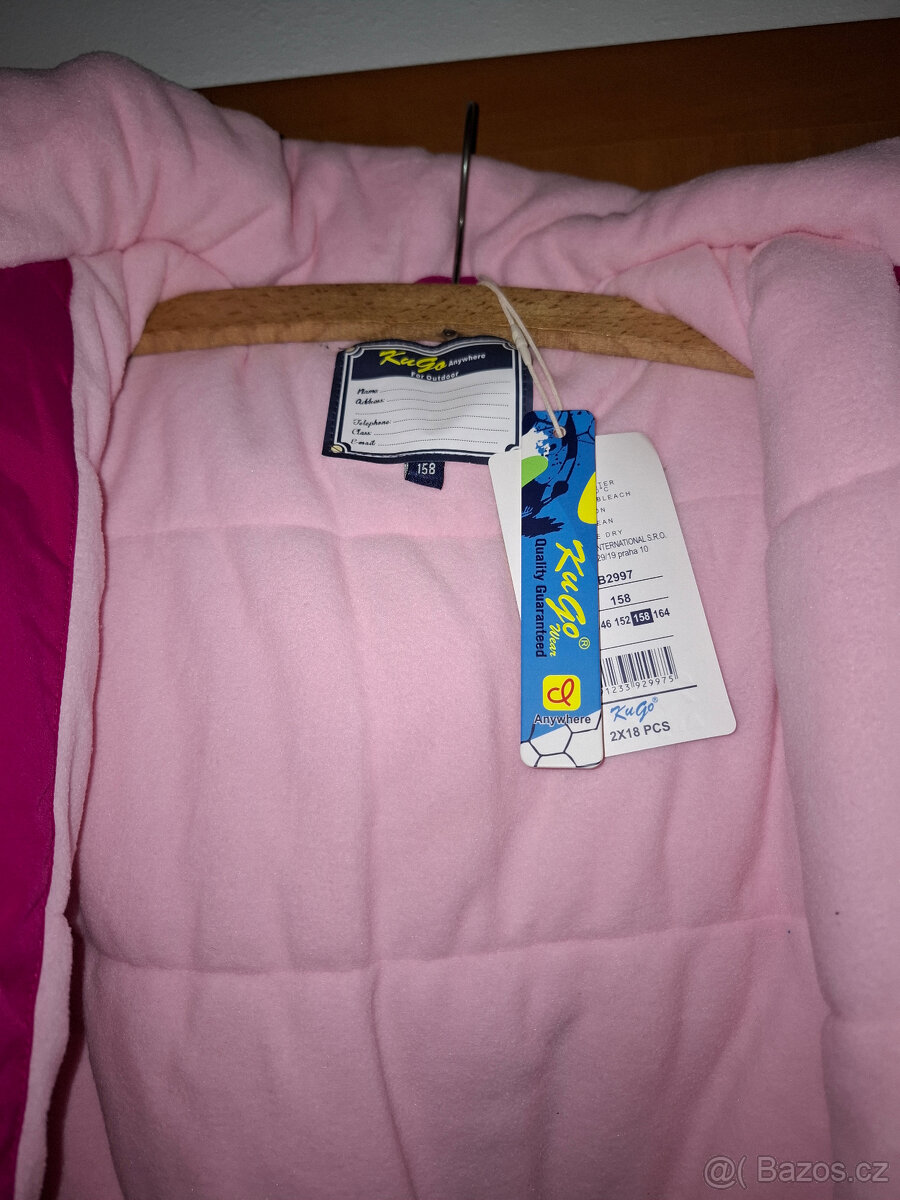 Prodám dívčí zimní bundu vel.158 - 3