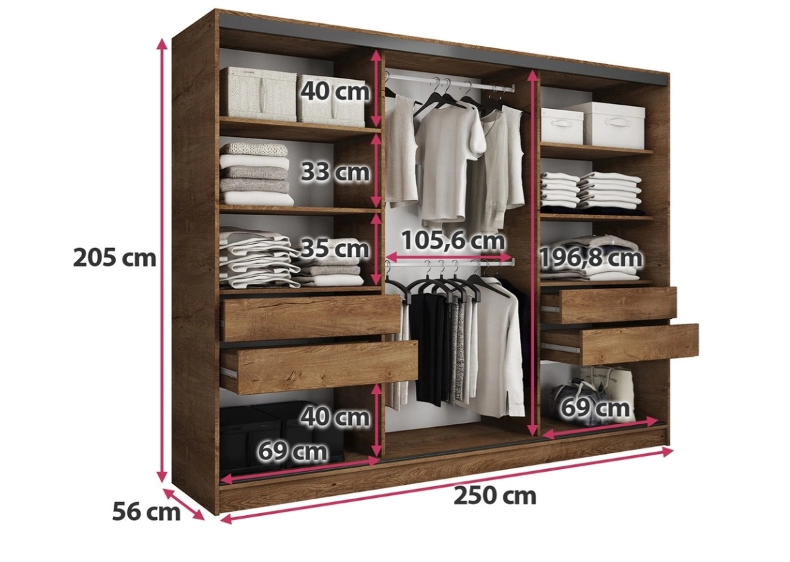 šatní skříň Harazia 250 - 3