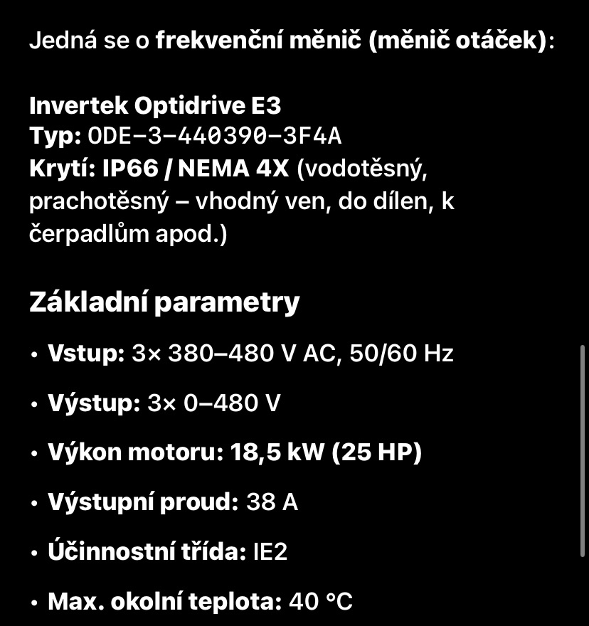 Invertek optidrive E3 - 3