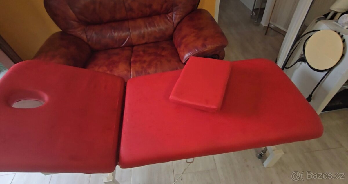 Elektrické Masážní lehátko AKCE červené 2 motory - 3