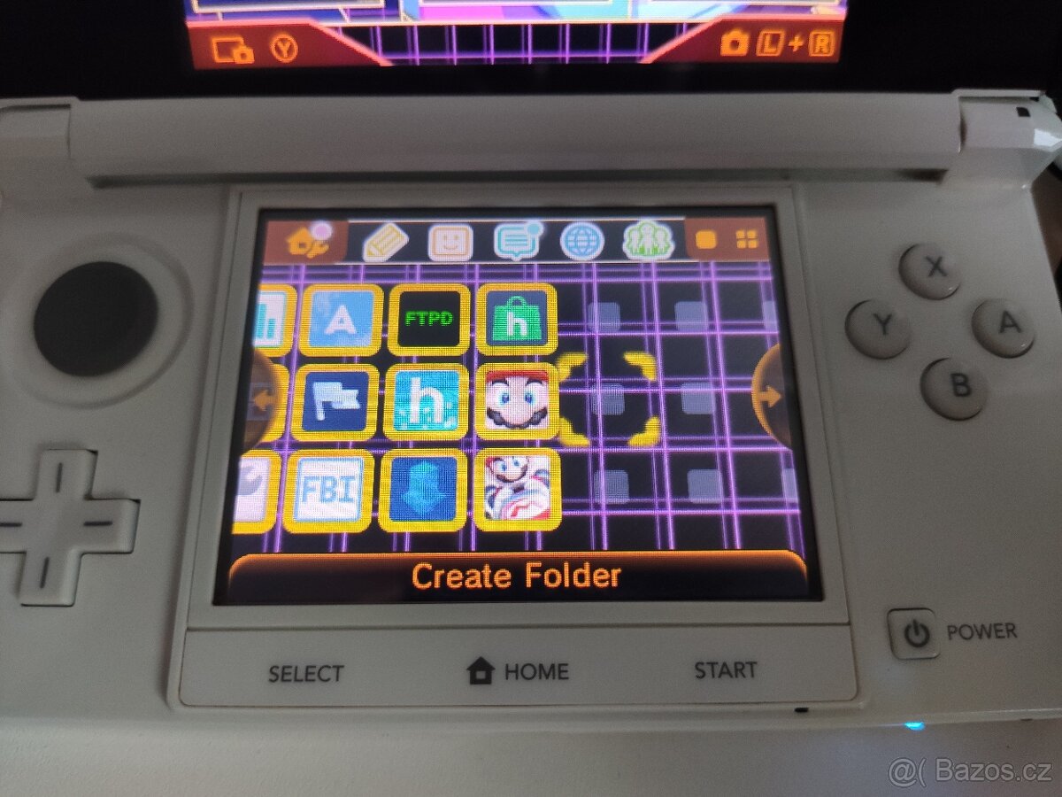 Nintendo 3DS Ice White + homebrew hack a 64GB karta - 3
