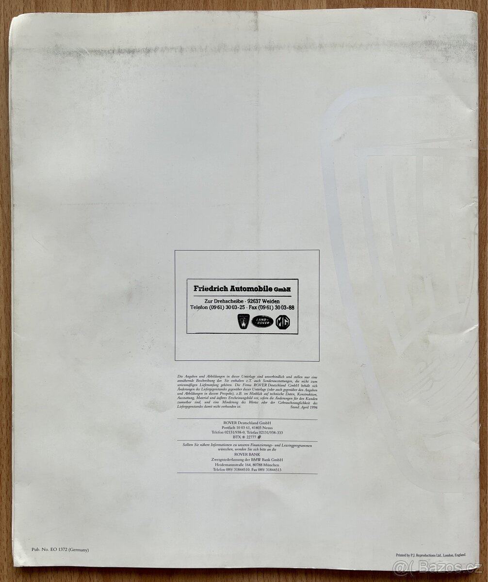 Prospekt Rover 800 1996 - 3