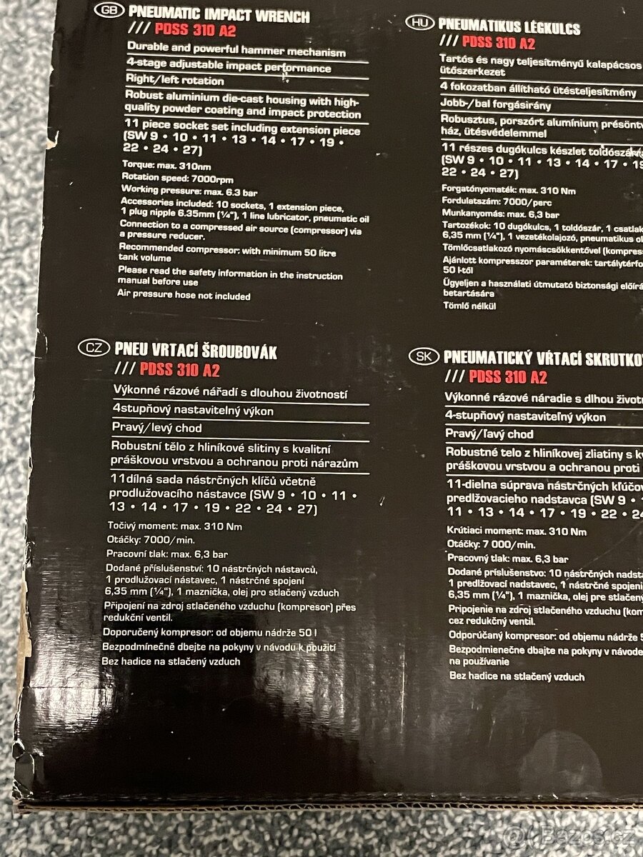 Pneumatický rázový utahovák - 3