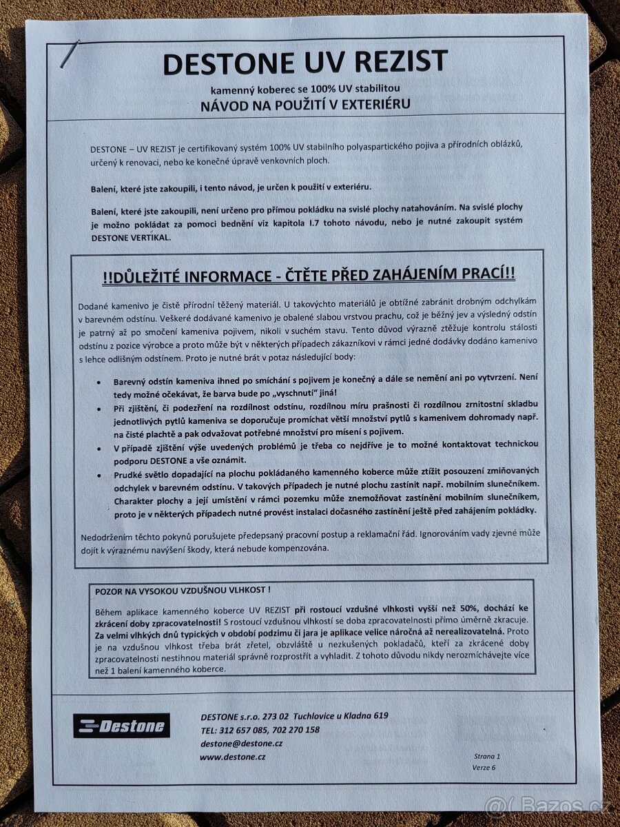 Kamenný koberec + pojivo (venkovní) - 3