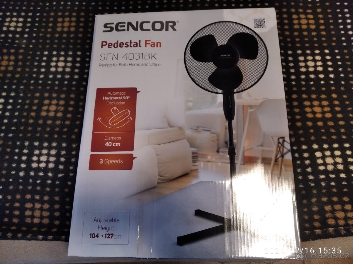 stojanový ventilátor SFN 4031 BK - 3