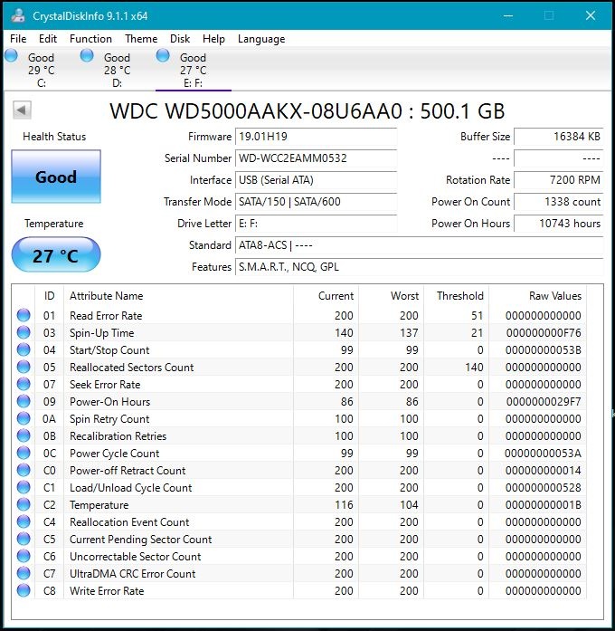 Western Digital Blue 500GB / 3.5" / 7200RPM - 3
