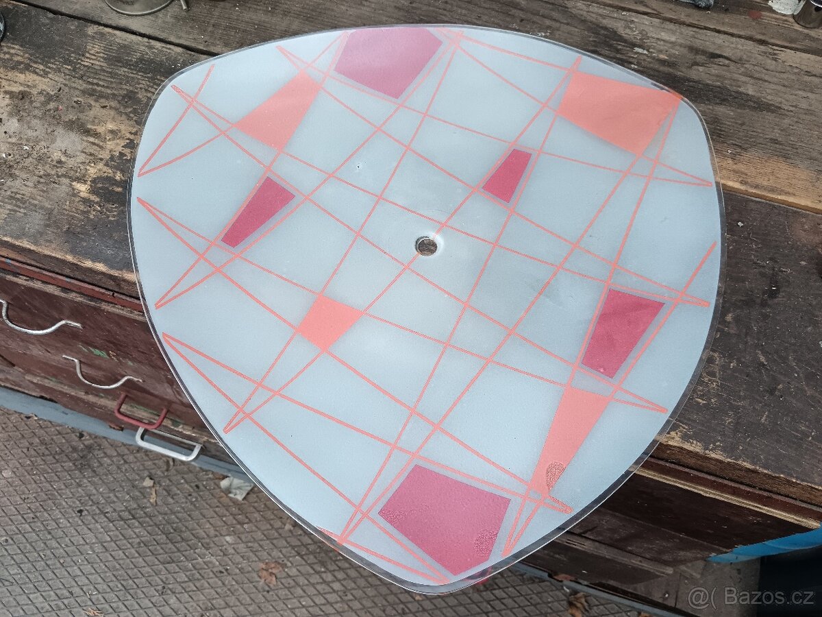 Retro lustr, sklo Brusel - 3